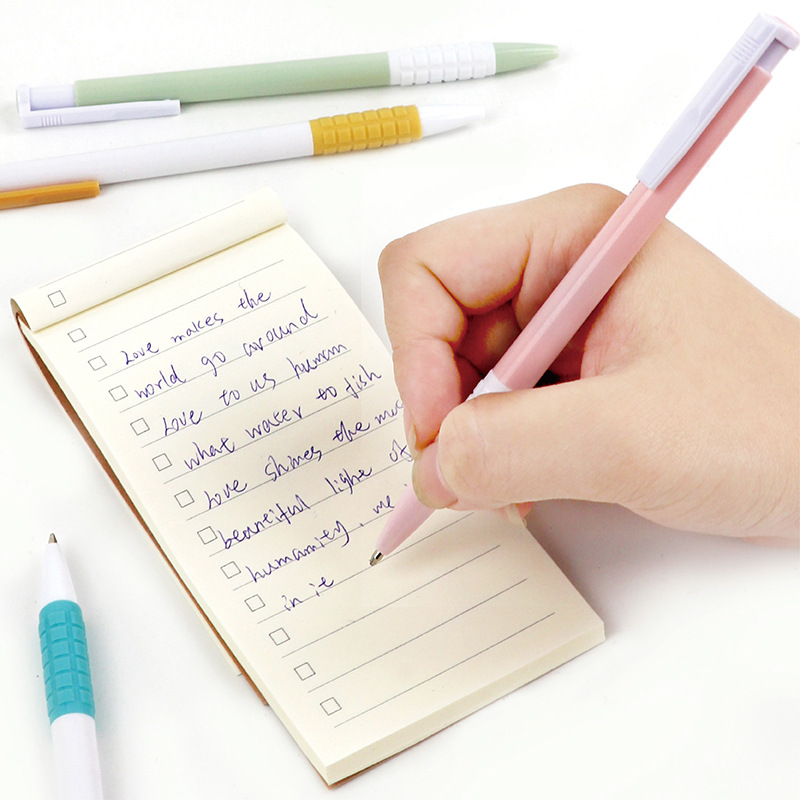 現代美2009按動圓珠筆卡通多色筆桿ins小清新彩色手賬筆廠家直供