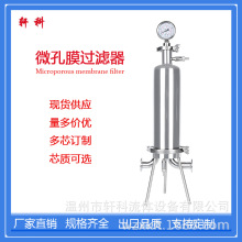 厂家供应304微孔滤膜过滤器卫生级食品精密四氟折叠单芯 管道过滤