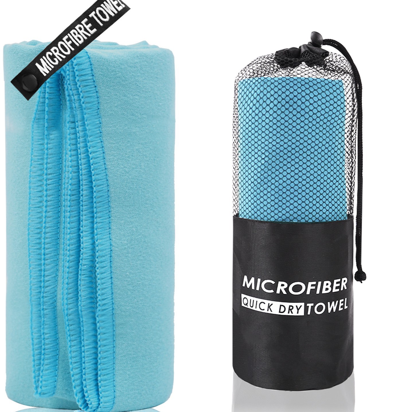 Toalla deportiva de secado rápido de terciopelo de doble cara de Amazon Yoga transfronterizo Toalla de baño de secado rápido de natación deportiva de microfibra