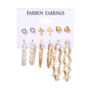 Earrings, advanced set, retro accessory, European style, suitable for import, high-quality style, boho style