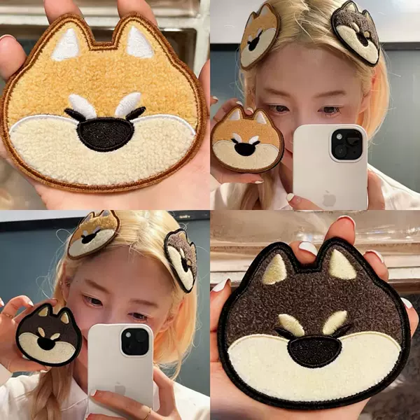 Cute and Super Adorable Puppy-Shaped Seamless Magic Tape Hair Accessory for Girls, Simple and Traceless Side Hair Clip