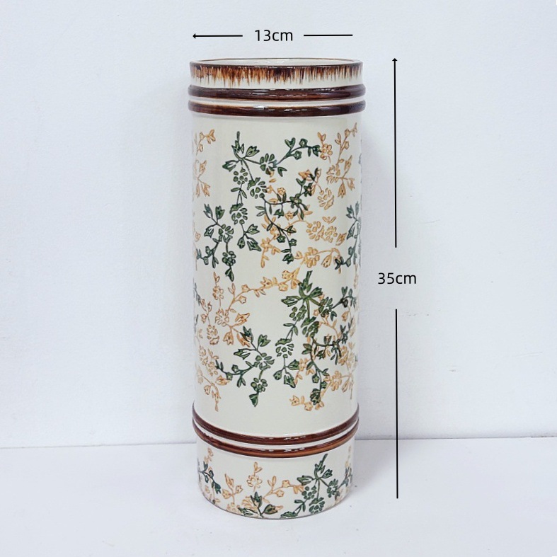 高級感のある新中式レトロな青花磁器の花瓶、フラワーアレンジメント、水栽培の花、リビングルームや玄関の装飾品