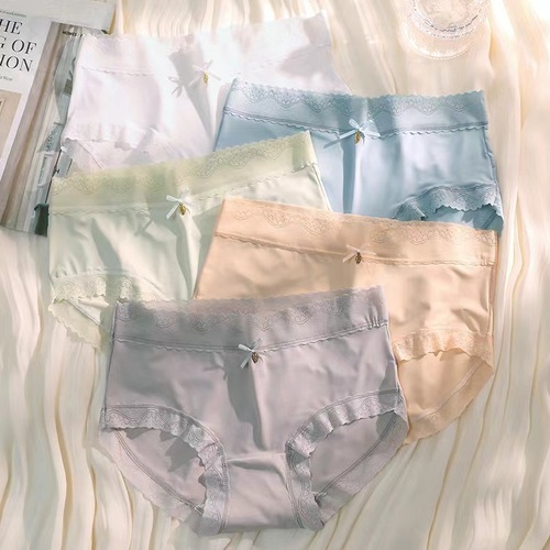 New style underwear for women, ice silk, seamless, high-elastic, cool, cool, student girls, mid-high waist sexy briefs
