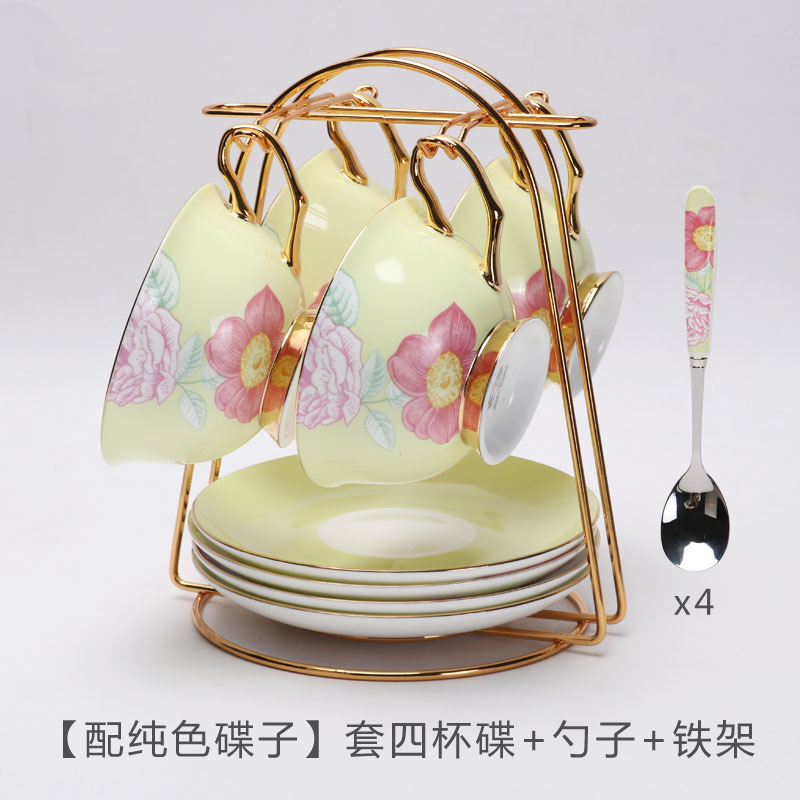 China de hueso taza de café y platillo traje hogar europeo lujo británico tarde té Taza de cerámica juego de té caja de regalo traje