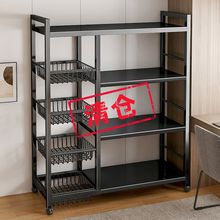 厨房置物架落地多层蔬菜篮子收纳架多功能微波炉烤箱货架储物架子