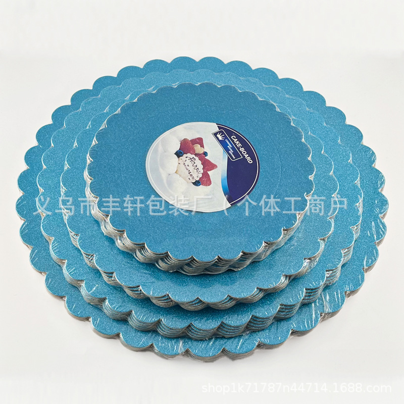 Fabricante al por mayor base de pastel de cebolla dorada cartón de color almohadilla de pastel redondo base de pastel de cumpleaños embalaje horneado