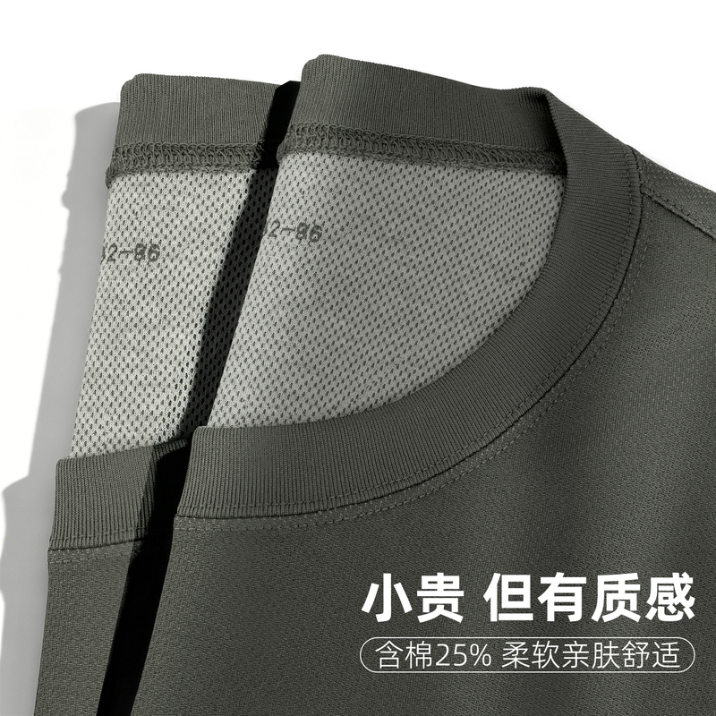 New Style Short-Sleeved Sports Quick-Drying T-Shirt for Outdoor Tactical Training, Cool and Breathable Cotton-Containing Loose Top and Shorts New Style Short-Sleeved Sports Quick-Drying T-Shirt for Outdoor Tactical Training, Cool and Breathable Cotton-Containing Loose Top and Shorts