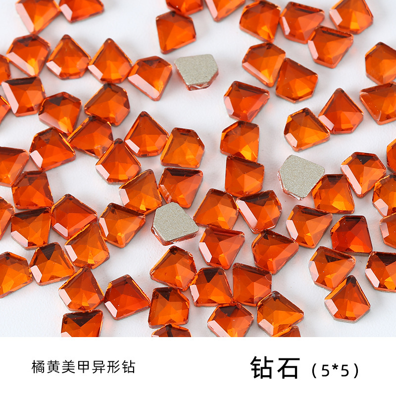 オレンジ色の異形ドリルの美甲ドリルのアクセサリーの卸売りは浦江工場の水ドリルの愛の水滴の馬の目のガラスのドリルを混ぜます。|undefined