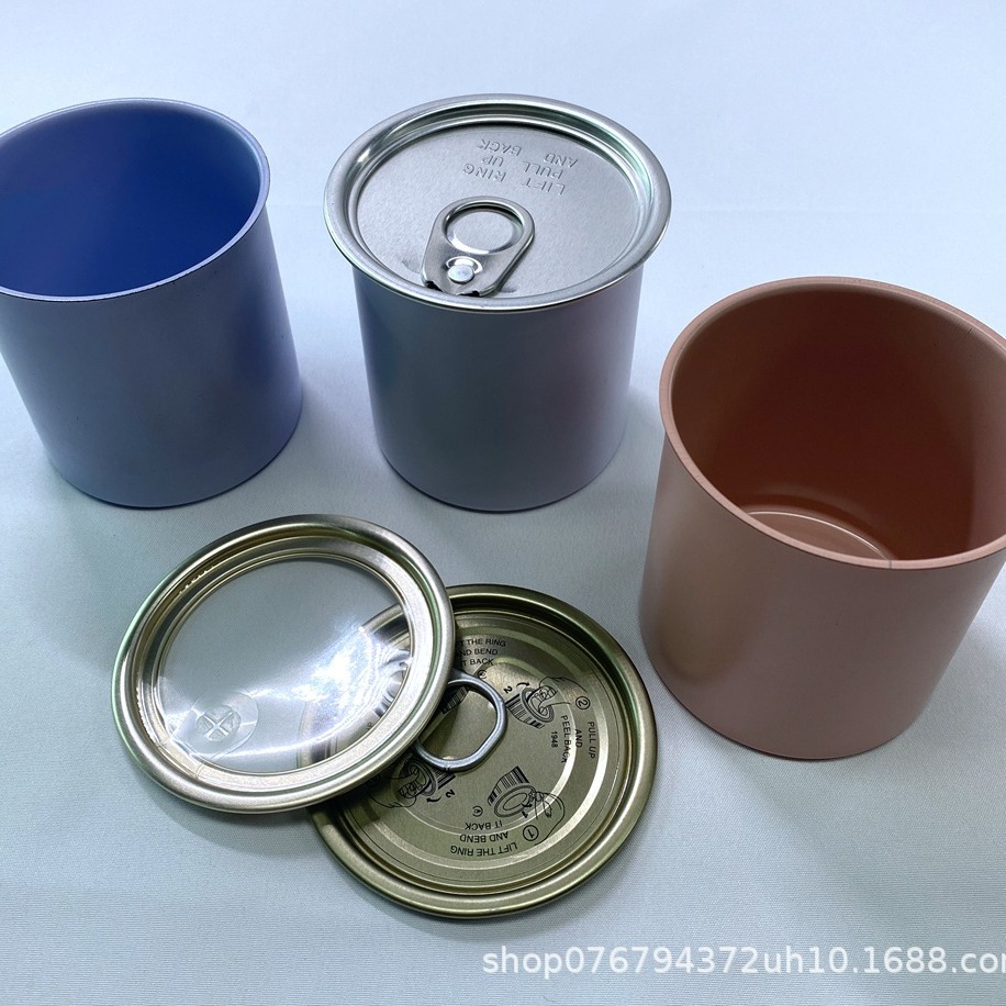 D65x72 mm厂家批发供应金属马口铁拉伸多色两片罐 圆形食品罐