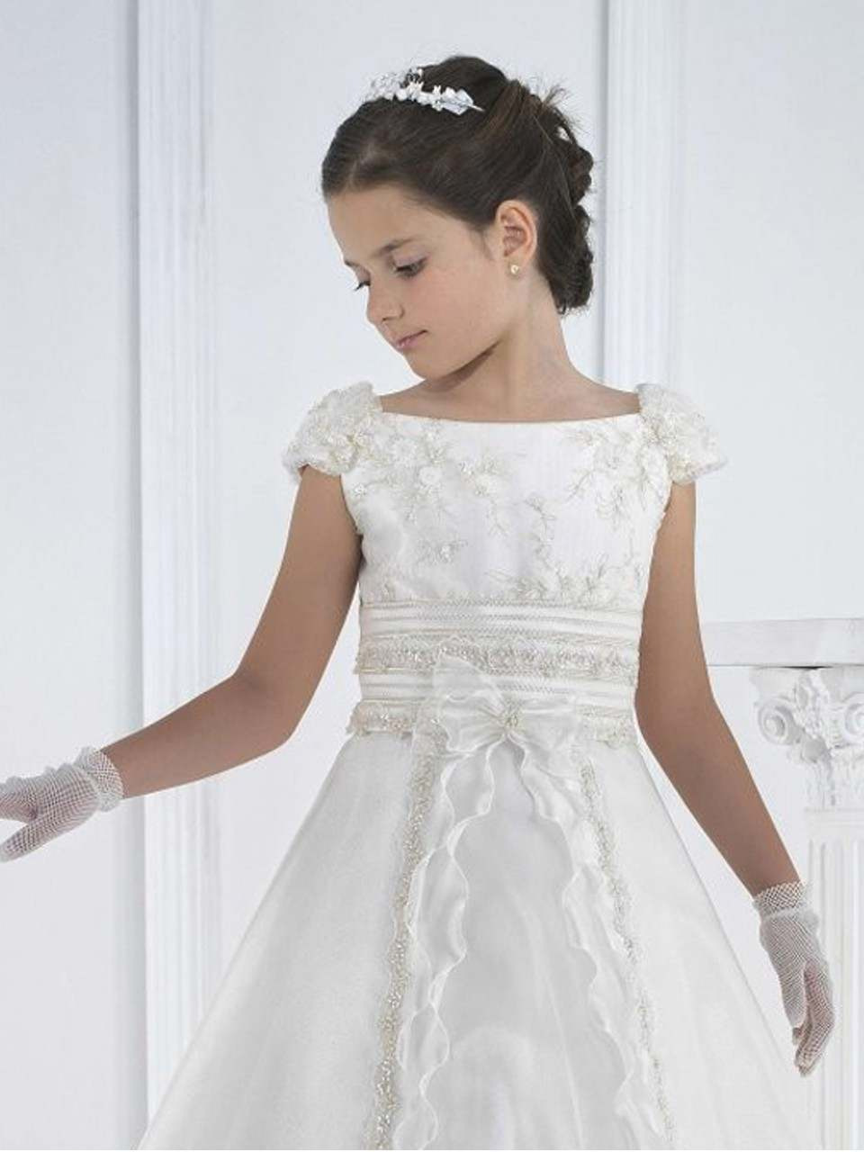 Nuevo Comercio exterior transfronterizo ropa para niños niña de las flores manga soplo vestido de novia pettiskirt boda vestido de noche apoyo entrega de una sola pieza