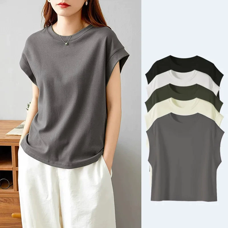 Футболка с защитой от воздействия сбоку, стройнящая и плотно прилегающая к телу, модный летний новый универсальный женский жилет без рукавов.