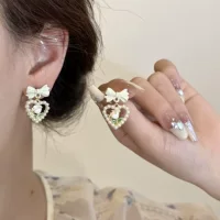 Модная серебряная игла, свежие серьги, серебро 925 образец, цветы