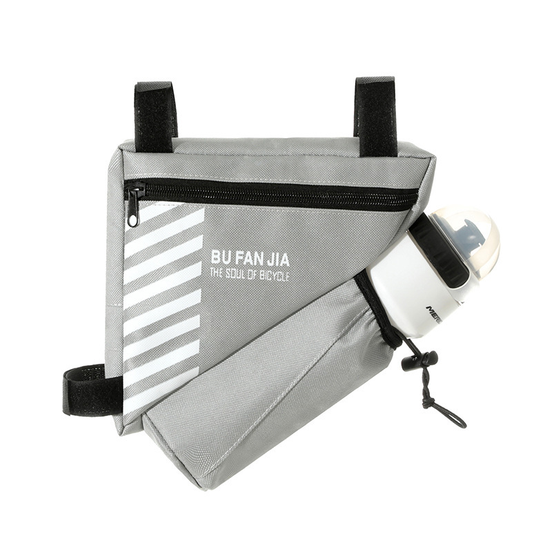 Paquete de viga delantera de bicicleta de montaña transfronteriza B-SOUL, herramienta de poliéster de gran capacidad, paquete triangular de botella de agua de viga de bicicleta de almacenamiento