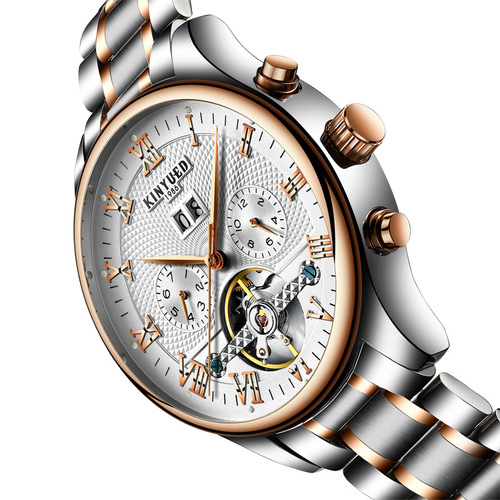 KINYUED men's watch multi-function fully automatic mechanical watch hollow tourbillon men's watch fashion mechanical watch