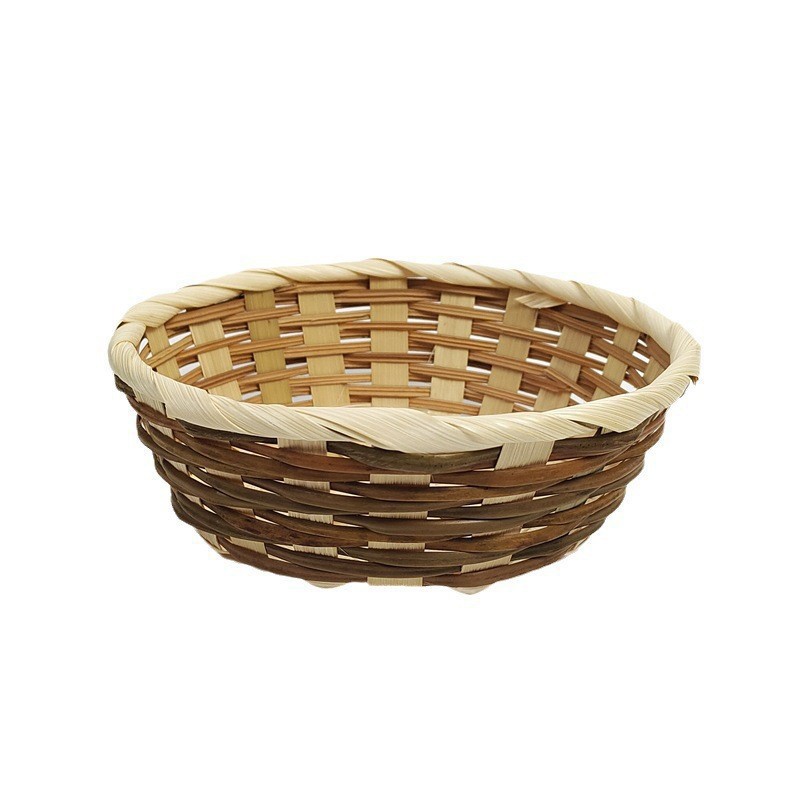 Cesta de frutas de bambú hecha a mano, cesta de verduras, pan al vapor, cesta de pastelería, cesta de bambú, bandeja de frutas, cesta de almacenamiento de encaje al por mayor