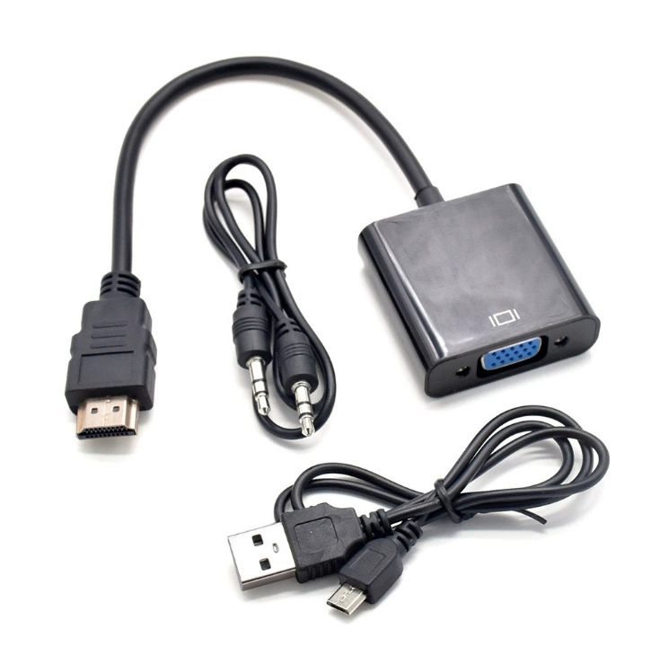 HDMI на VGA мать с аудио высокое разрешение проводка соединение к конвертеру с USB питанием