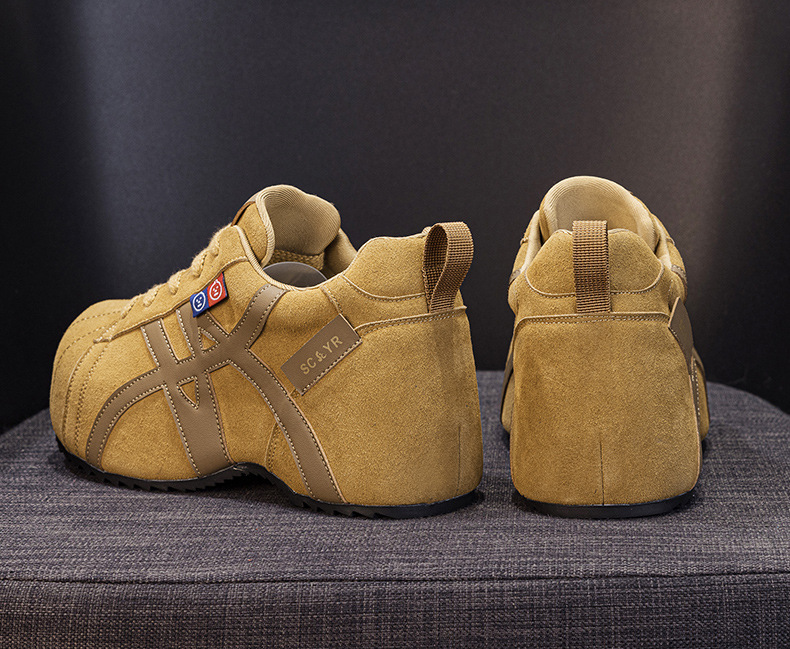 Giày sneaker nữ chunky đế dày phong cách Birkenstock mũi to, thời trang retro Mỹ, tăng chiều cao — M2982 li đơn màu vàng, M2982-1 màu nâu cộng với nhung, M2982-1 màu xám nhung, M2982 lớp lót đơn màu xám chi tiết 15