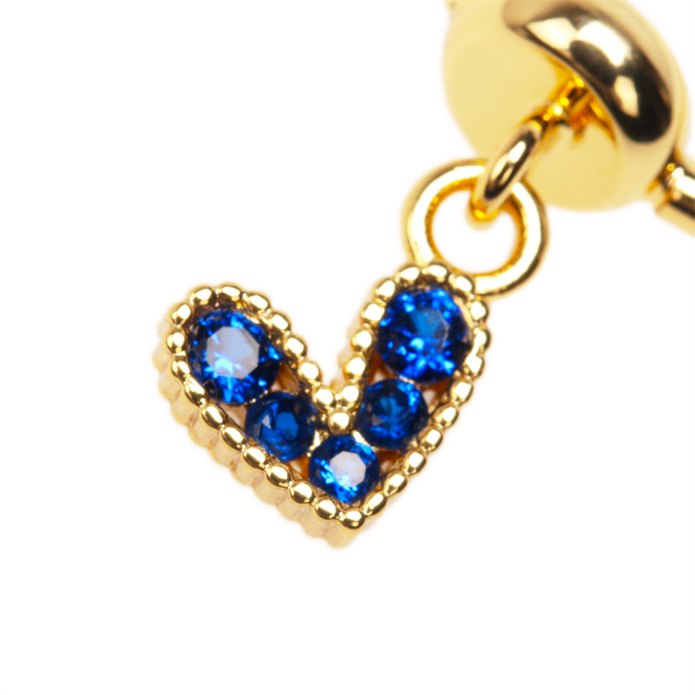 Nouvelle Bague Pendentif Love En Zircon Incrusté De Couleur display picture 12