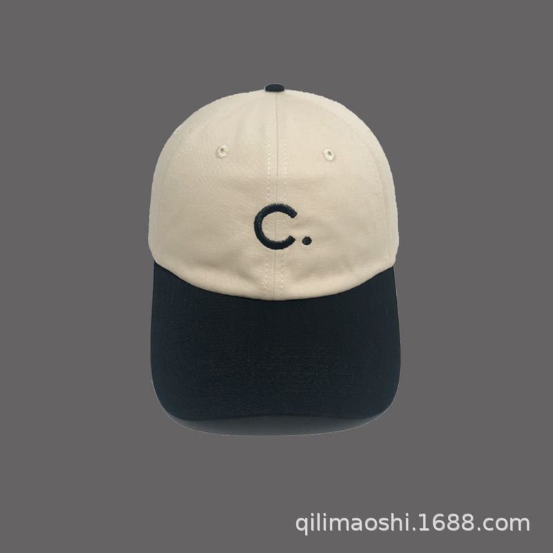 A new Korean InS-style summer baseball cap for both men and women, featuring a C letter headband for sun protection and shade pic 2