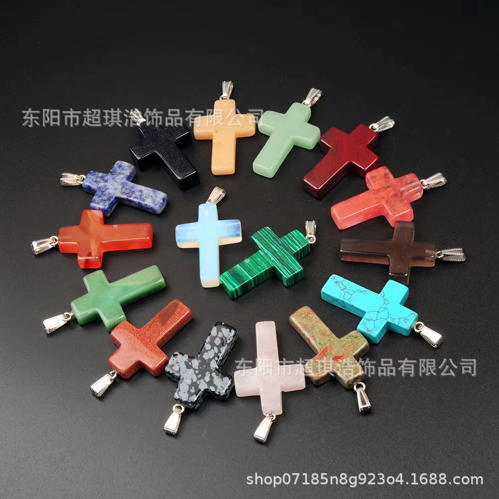 Кулон из натурального камня, кристалл, крест, ожерелье, аксессуары в форме сердца, эксклюзивная поставка, быстрая доставка, аметист