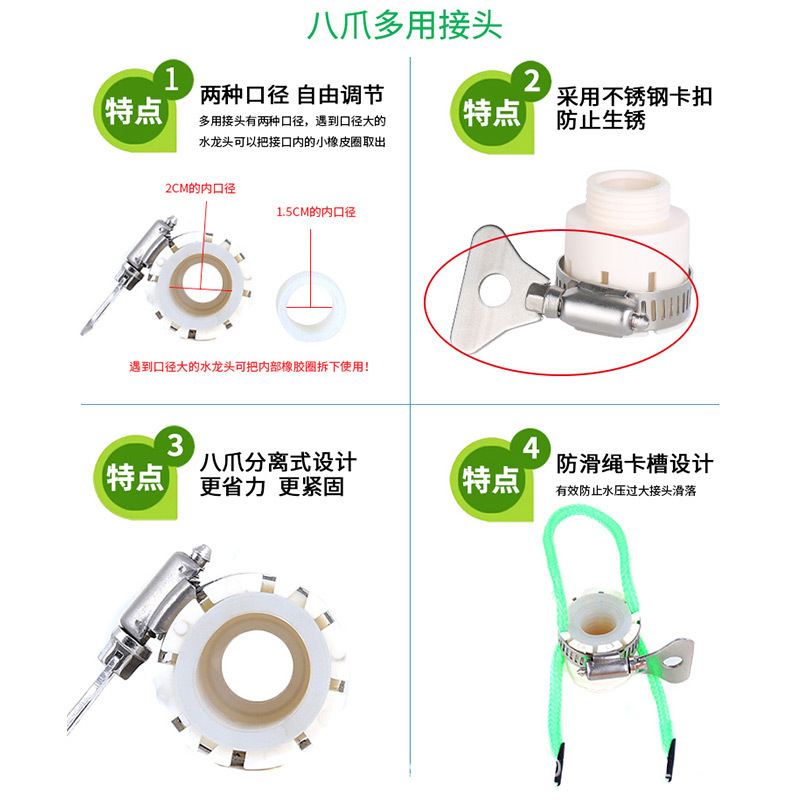 Car wash high-pressure water gun nozzle set for home use, high-pressure car wash water gun, garden hose nozzle set for watering flowers and plants