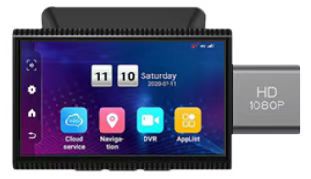Ai-Operated 4g Dashcam with Dual Front and Rear Cameras, Low-Light Night Vision, Remote Monitoring, Bluetooth, Fm Transmitter for Ride-Hailing Services
