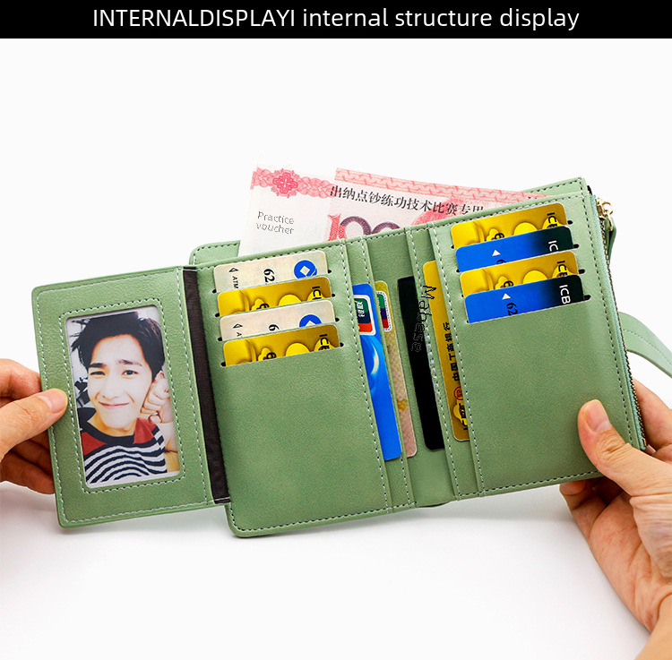 Portefeuille court pour femme de style japonais, petit portefeuille parfumé en cuir PU, porte-monnaie à fermeture éclair, 20 % de réduction sur le prix de gros_voghion.com