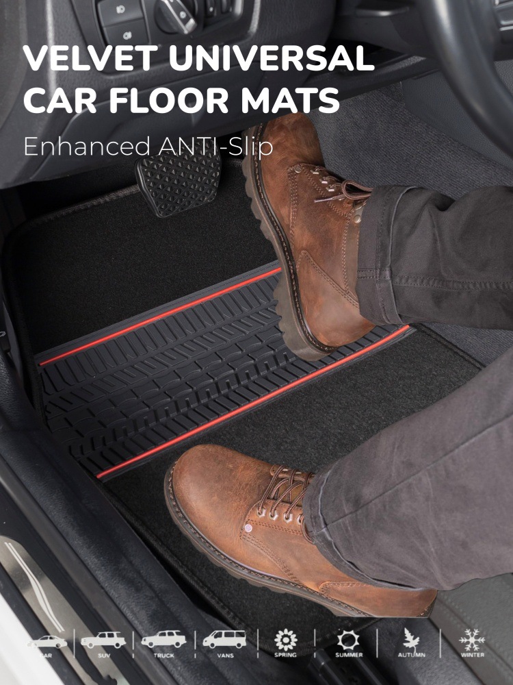 Cross-border European and American best-selling universal waterproof and non-slip car floor mats, universal suede, easy to clean, factory supplied