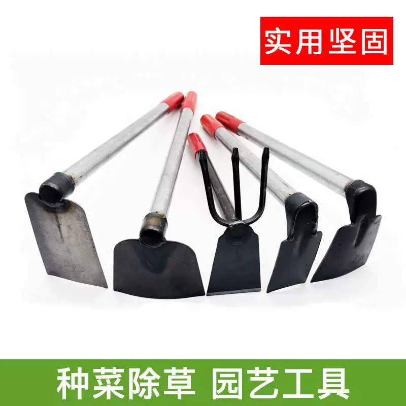 Садовые инструменты Короткая стальная ручка Маленькая мотыга Двойного назначения Мотыга Посадка земель Посадка овощей Посадка цветов Грабли Сосна Почва Прополка Сельскохозяйственные инструменты