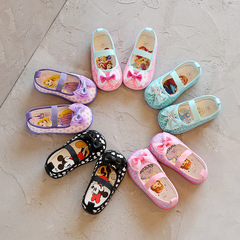 Children's cartoon canvas shoes with shallow mouth, export to Japan, foreign trade, last order, Snow Queen Elsa princess, spring and autumn single shoes