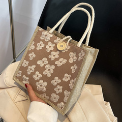 This year's popular lunch box bento bag 2023 new wicker woven hand-held bag for women, Insta gift, small crossbody bag