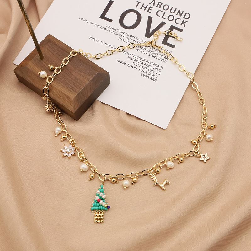 Collar de perlas de agua dulce natural para mujeres barroco cuentas originales hechas a mano lujosas de alta calidad regalos de Navidad