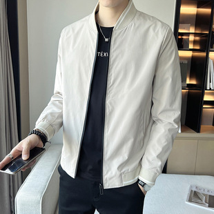Shopkeeper's Style Autumn Baseball Suit Jacket Men's Slim-fit Business Casual Aviator Jacket Top