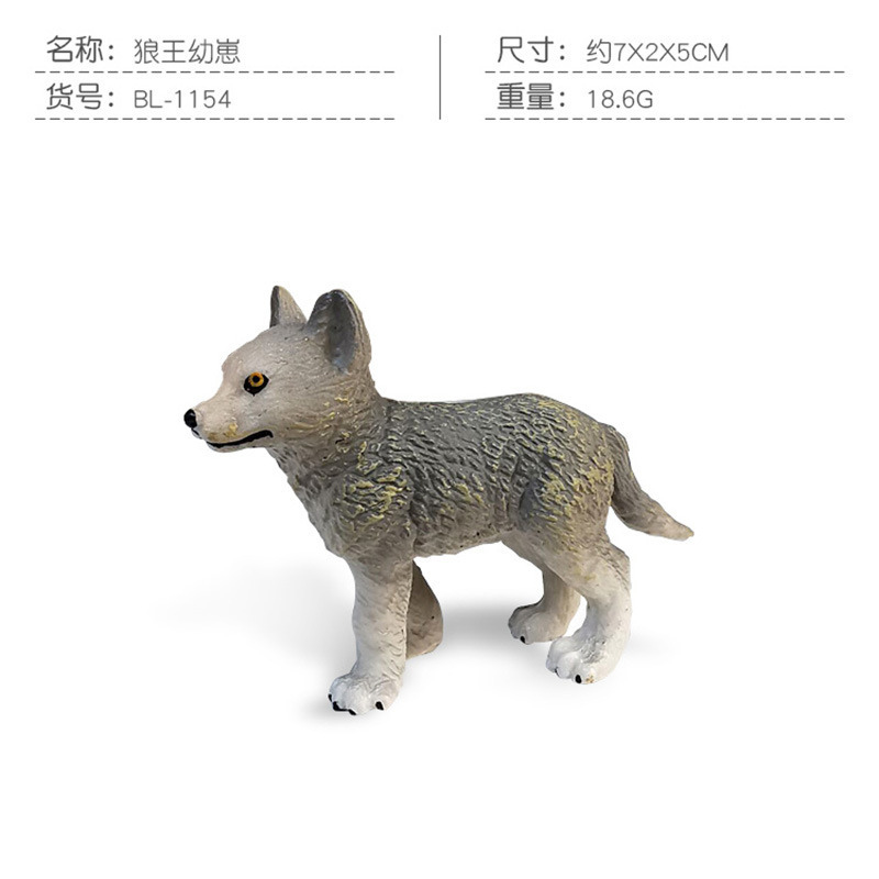 Amazon simulación de América del Norte Lobo Blanco modelo animal estático Lobo rugiente postura caminando lobo gris decoración de escritorio de juguete
