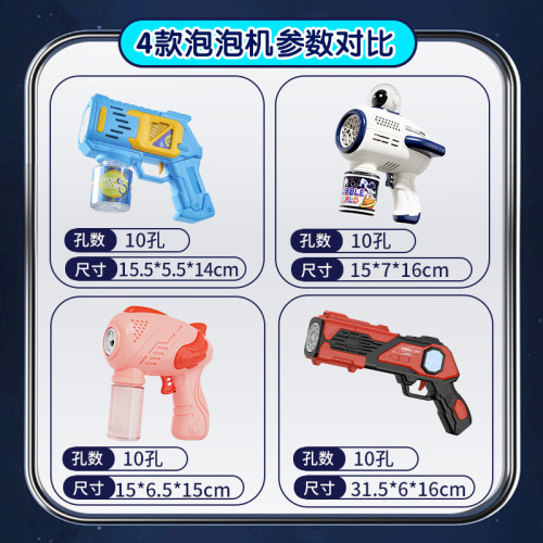 Internet celebrity bubble blowing machine children's handheld gun Gatling  new fully automatic electric toy for boys and girls
