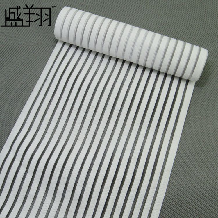 鱼丝腰带皮筋收腹高弹黑白色松紧带平纹扁宽橡筋针织裤腰 弹力带