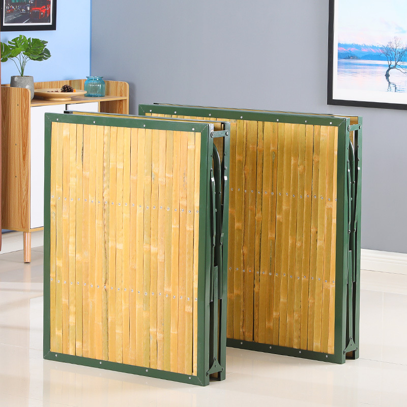 Folding Bamboo Bed for Home Use, Single Bed, Children's Bamboo Slat Bed, Office Nap Bed, Storage Folding Bed for Home Use