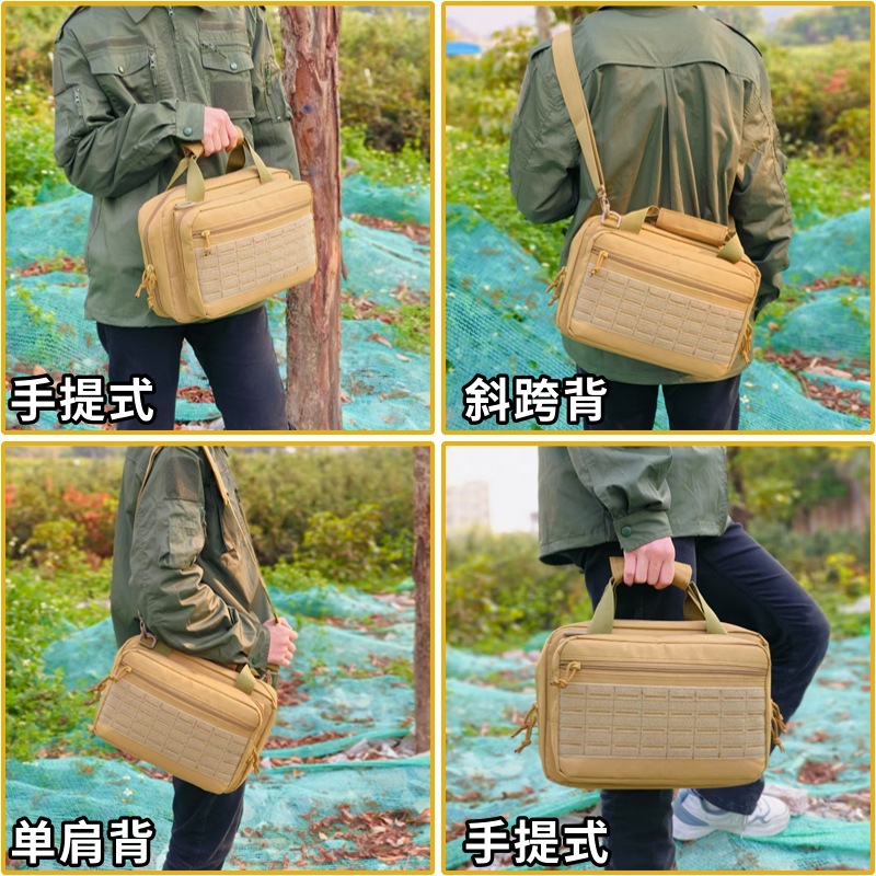 Deportes al aire libre almacenamiento crossbody bolsa de pecho táctico hombres y mujeres bolsa de almacenamiento láser corte poliéster táctica pistola bolsa