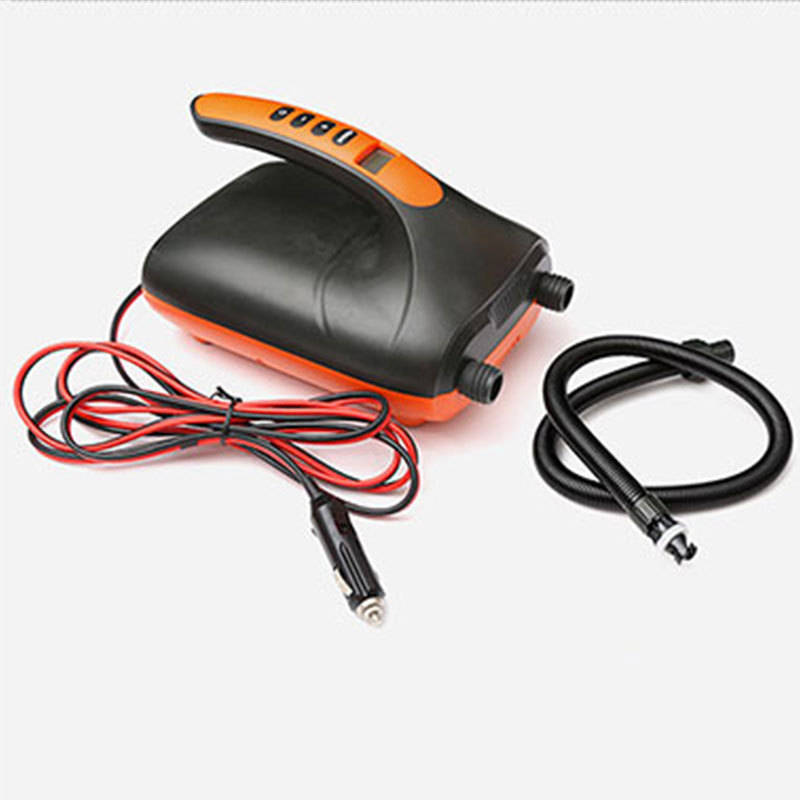 冲锋舟橡皮艇充气筒 浆板充气船帐篷气垫浮台 户外电动车载充气泵