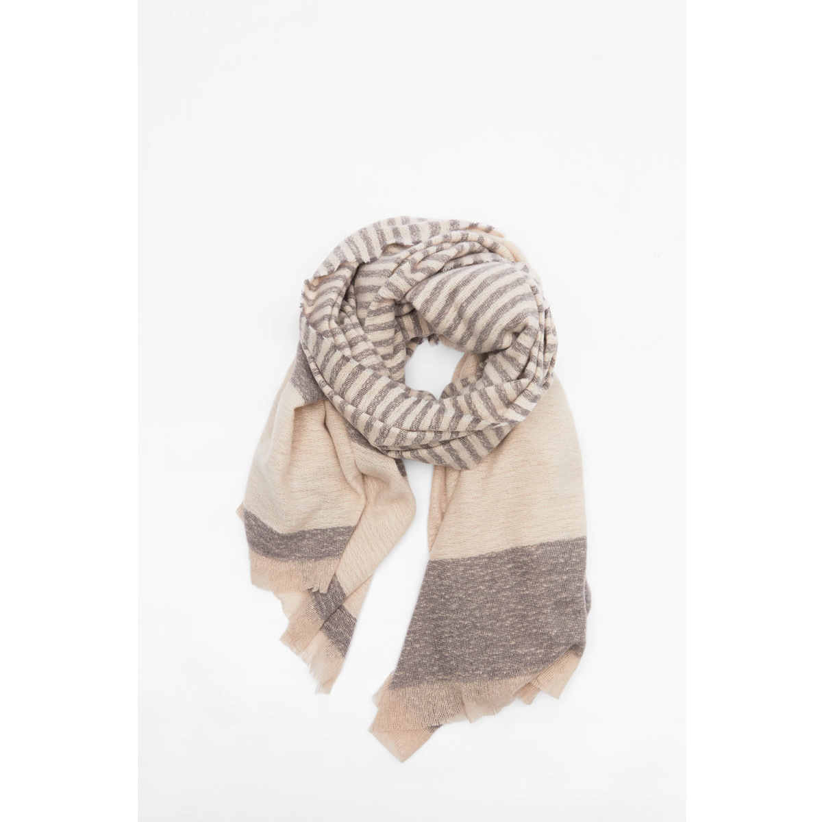 Klassischer Reis Zongzi gespleißter horizontaler Streifen-Imitat-Kaschmirschal für Damen im Winter, um die weiche, warme Latzschal zu erhöhen_voghion.com