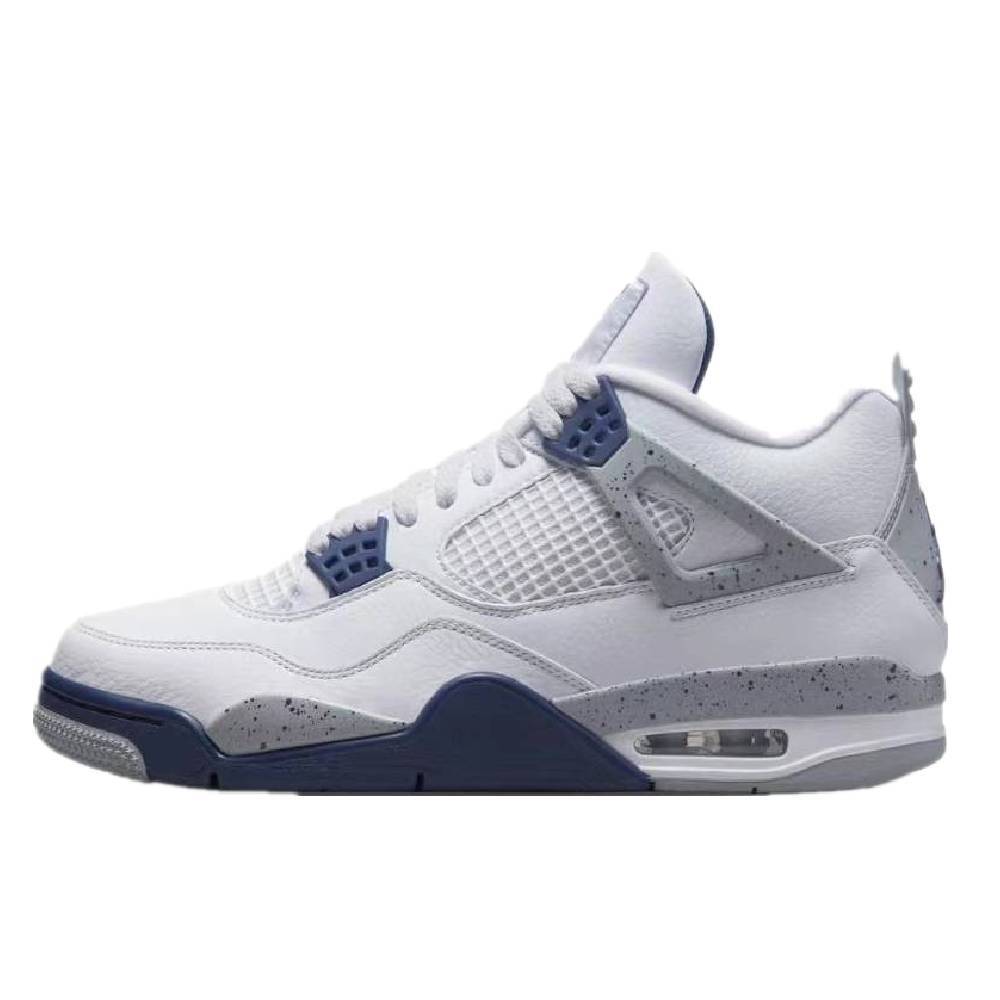 thumbnail for Putian shoes AJ4 Black Cat big Paris White purple buckle electric mother yellow white cement midnight blue white cat Joe 4 men&#039;s and women&#039;s basketball shoes