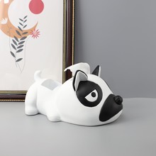 现代简约创意可爱熊猫纸巾盒摆件钥匙收纳桌面客厅玄关家居装饰品