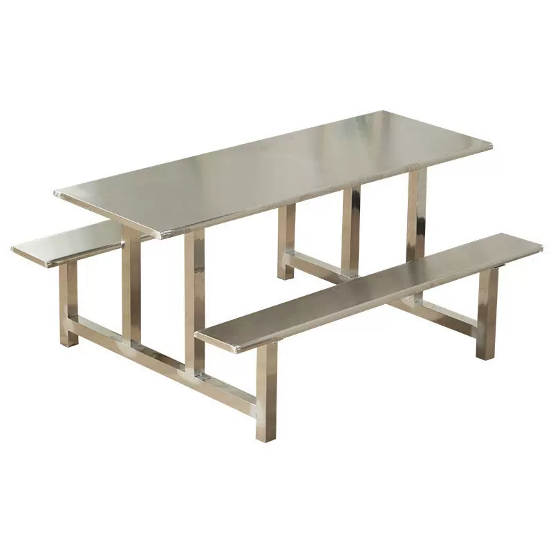 员工食堂餐桌椅不锈钢玻璃钢4人6人8人餐桌椅快组合不锈钢餐桌椅