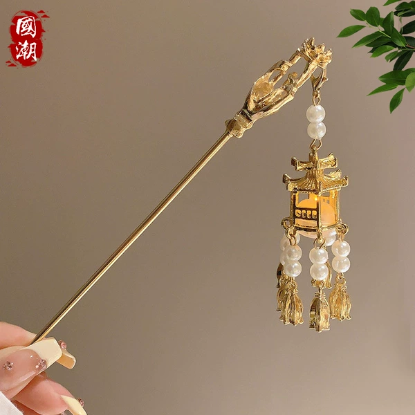 5# palace lantern pendant hairpin is about 16cm long