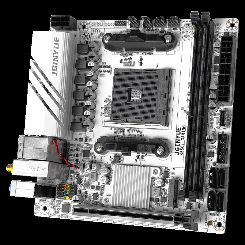 Материнская плата精粤 B550I GAMING ITX mini AM4 для Ryzen 4-го/5-го поколения, игровая, DDR4