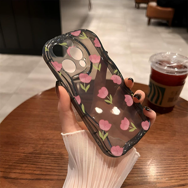 Cream pattern-transparent black-ZJ2141