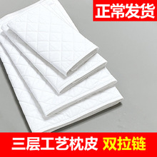 蕎麥枕芯套枕頭內膽套雙層雙拉鏈防漏空枕芯袋定型乳膠枕頭皮