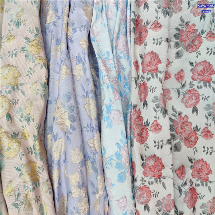 GMB05#订浮雕立体小花提花  时装女装连衣裙短裙洋装箱包鞋材面料