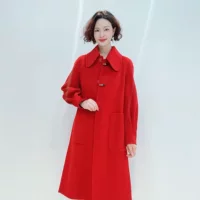 6081 новое осенне-зимнее элегантное высококачественное двустороннее шерстяное пальто с кукольным воротником Хепберн