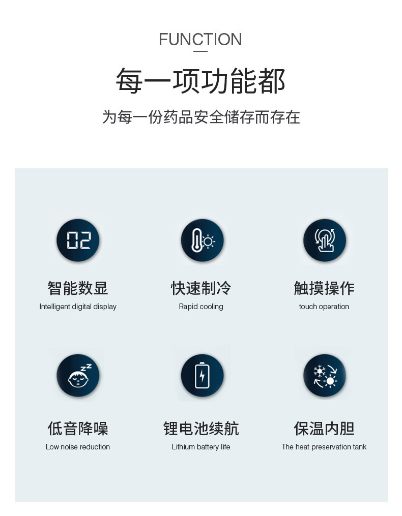 Portable Insulin Refrigerated Box Medicine Growth Hormone Mobile Refrigeration Car Home Dual-Use Refrigerated Box